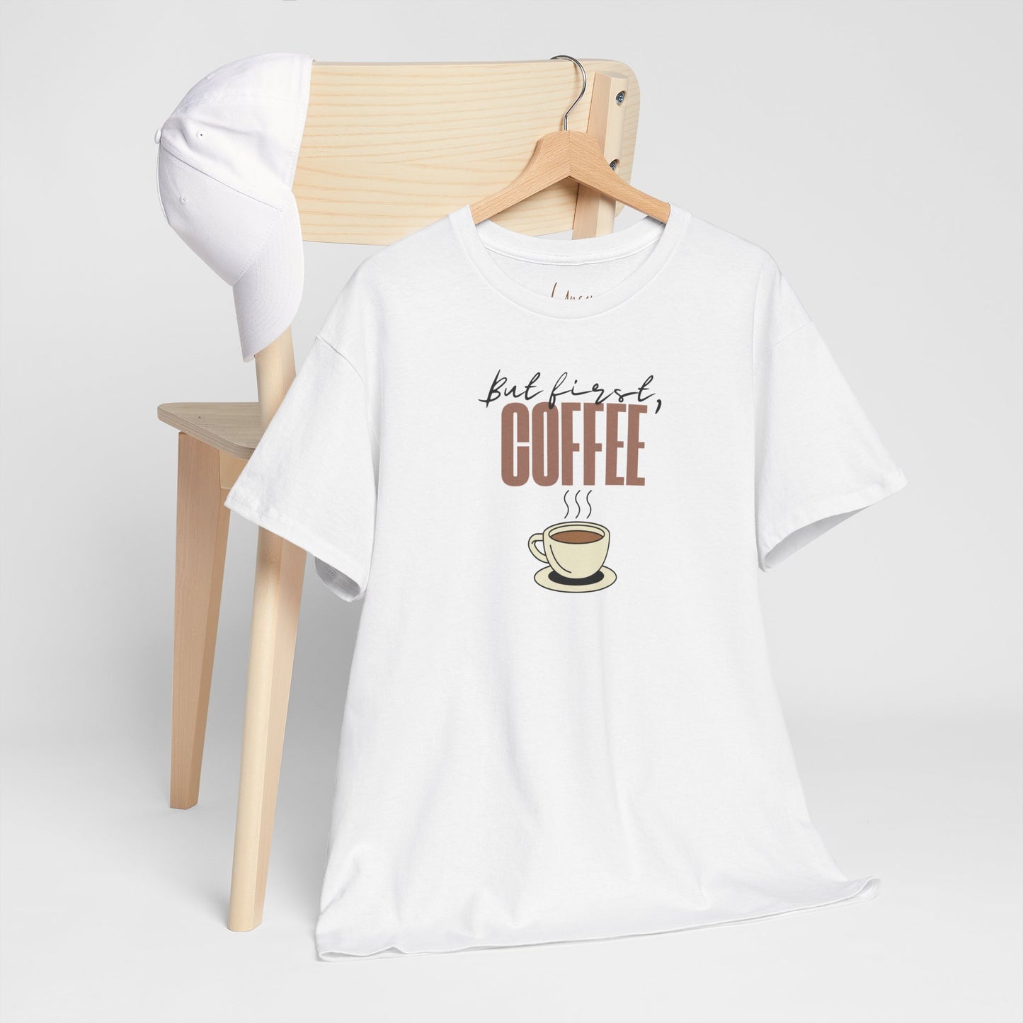 But First, Coffee, Coffee Lover Unisex Cotton Tee