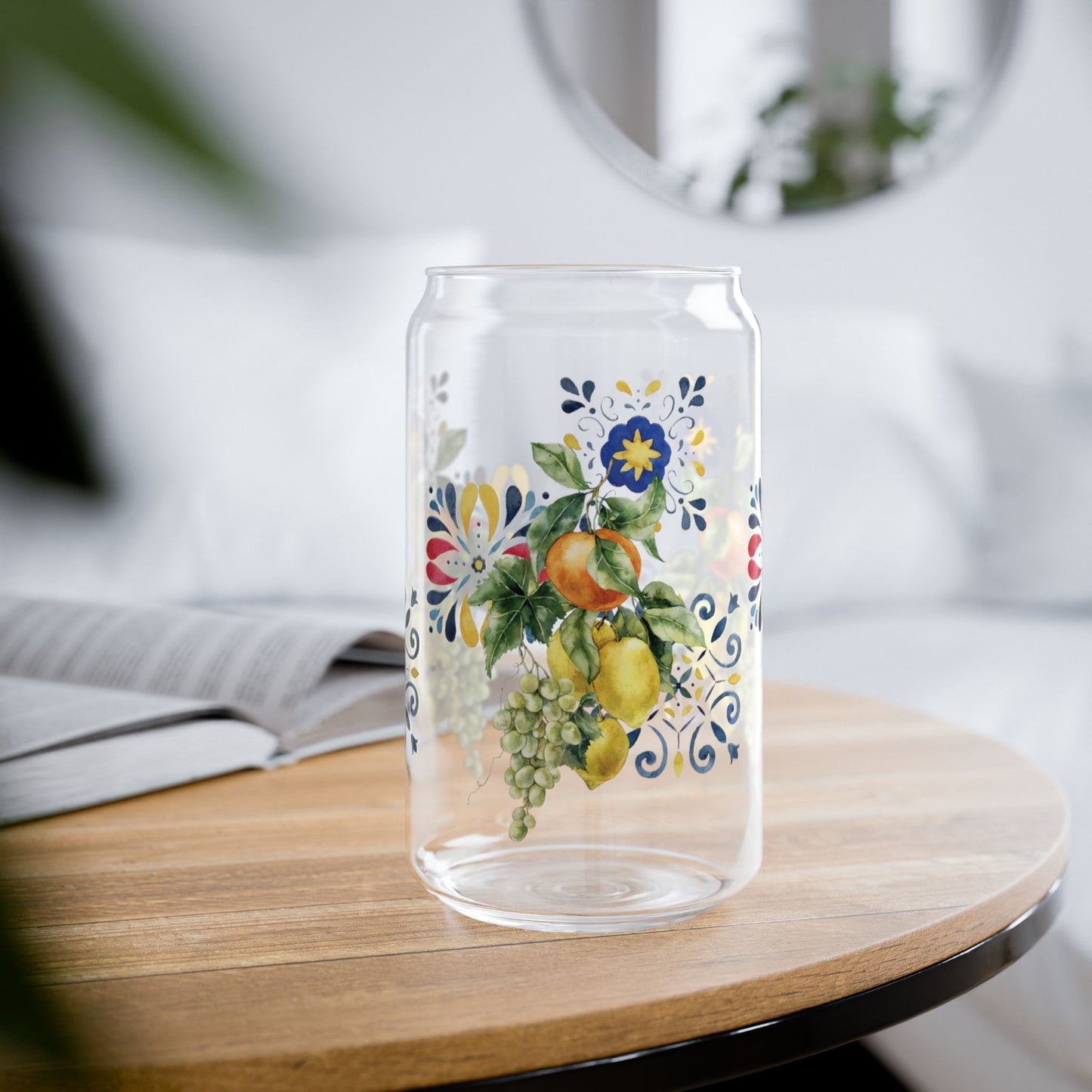 Mediterranean Fruit Glass Tumbler