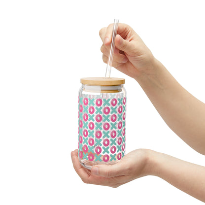 XOXO Print Glass Jar
