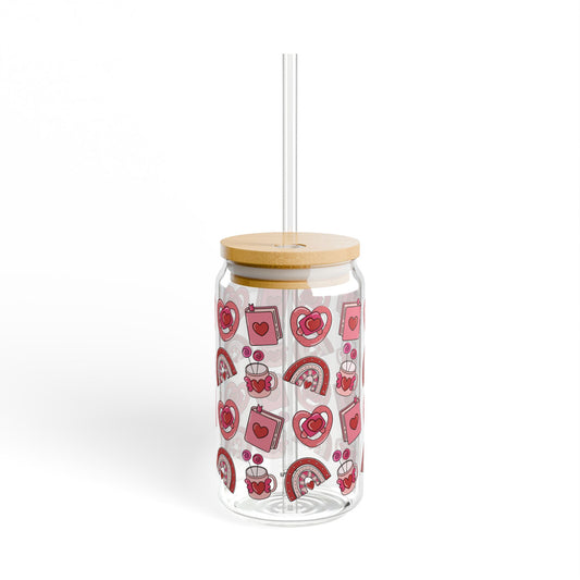 Cute Heart Design Donut Glass Jar