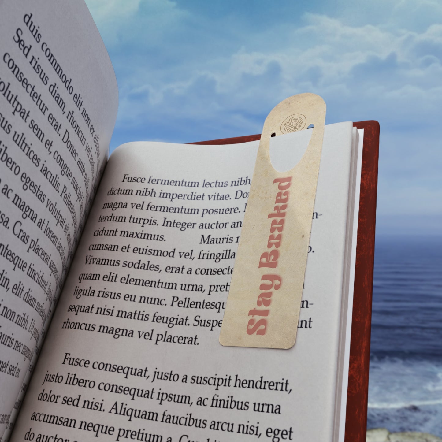 Stay Booked Aluminum Bookmark