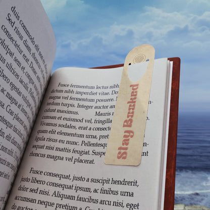 Stay Booked Aluminum Bookmark