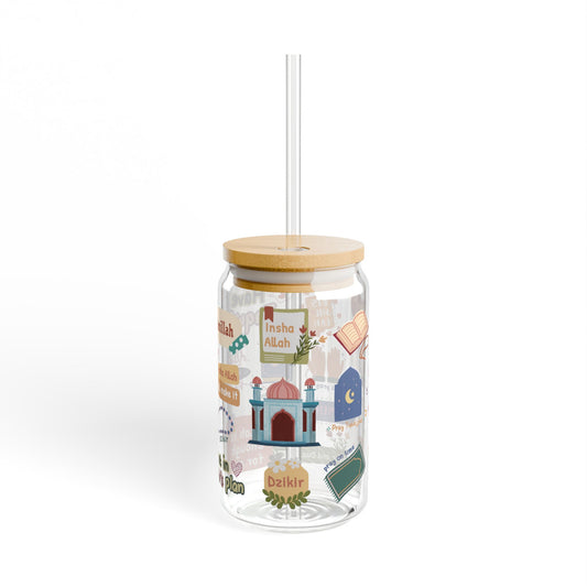 Inspirational Islamic-Themed Glass Jar