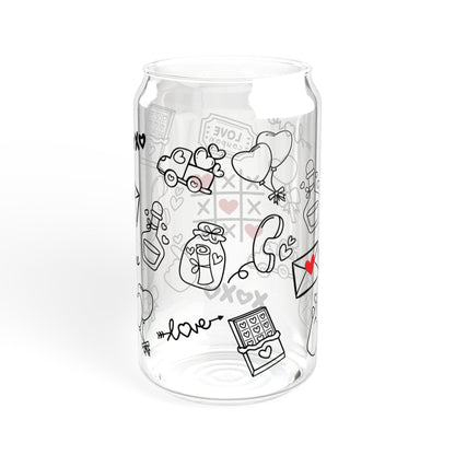 XOXO Love Doodle Glass Jar