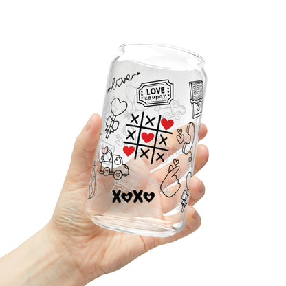 XOXO Love Doodle Glass Jar