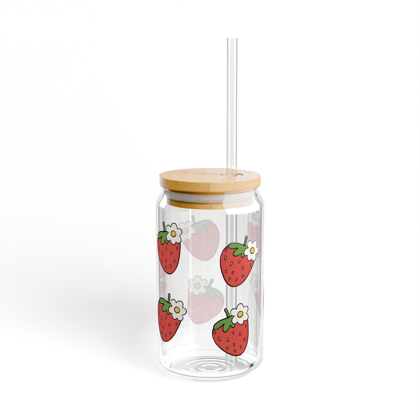 Custom Strawberry Name Glass Jar