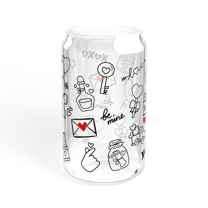 XOXO Love Doodle Glass Jar