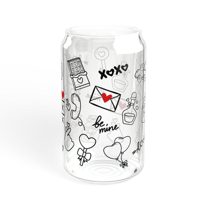 XOXO Love Doodle Glass Jar