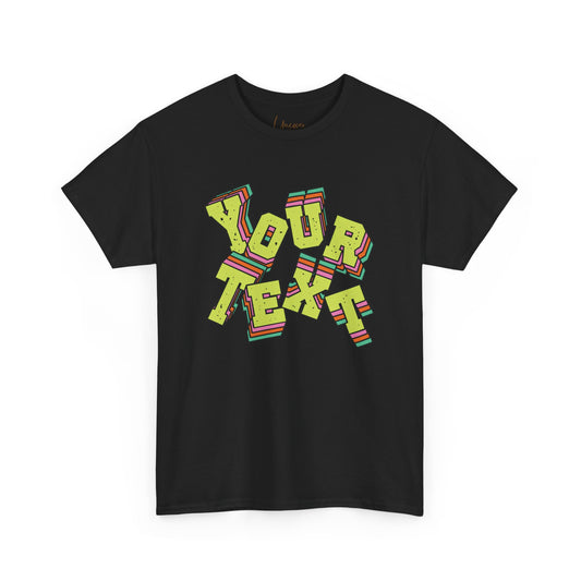 Customizable Retro Lettering Unisex Cotton Tee