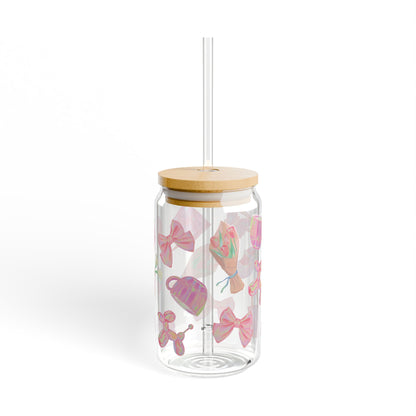 Pink Girly Glass Tumbler