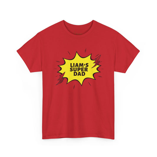 Personalized Super Dad T-Shirt – Custom Comic Burst Tee for Dads