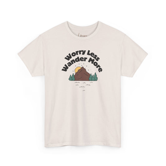 'Worry Less, Wander More' Unisex Travel Cotton Tee
