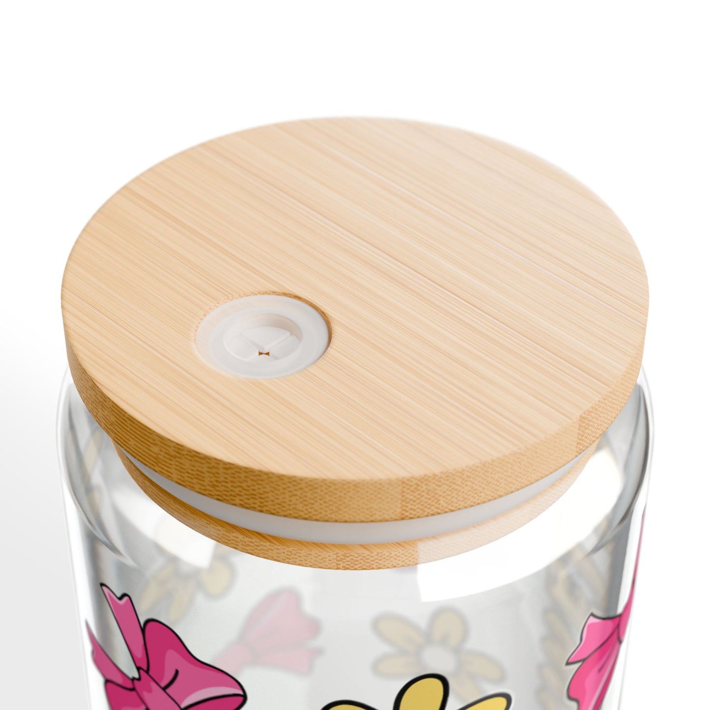 Customizable Bows & Flowers Glass Tumbler