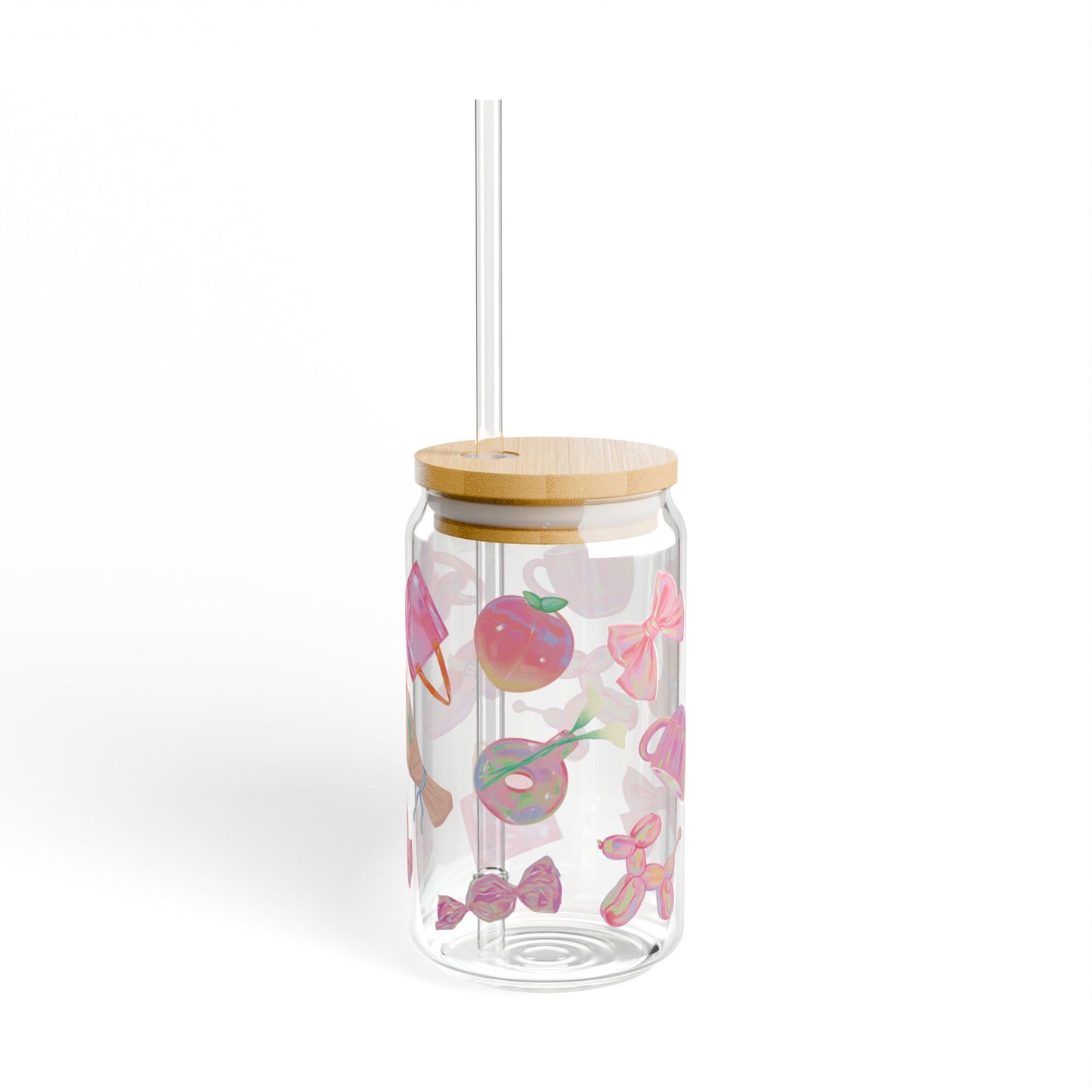 Pink Girly Glass Tumbler