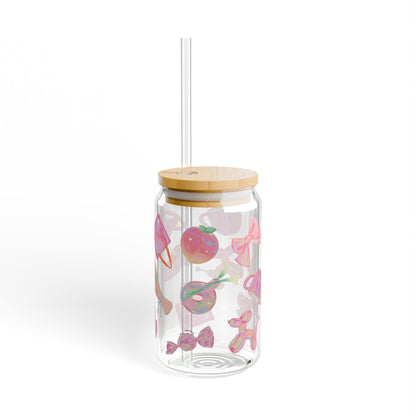 Pink Girly Glass Tumbler
