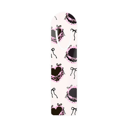 Trendy Coquette Cake Themed Aluminum Bookmark