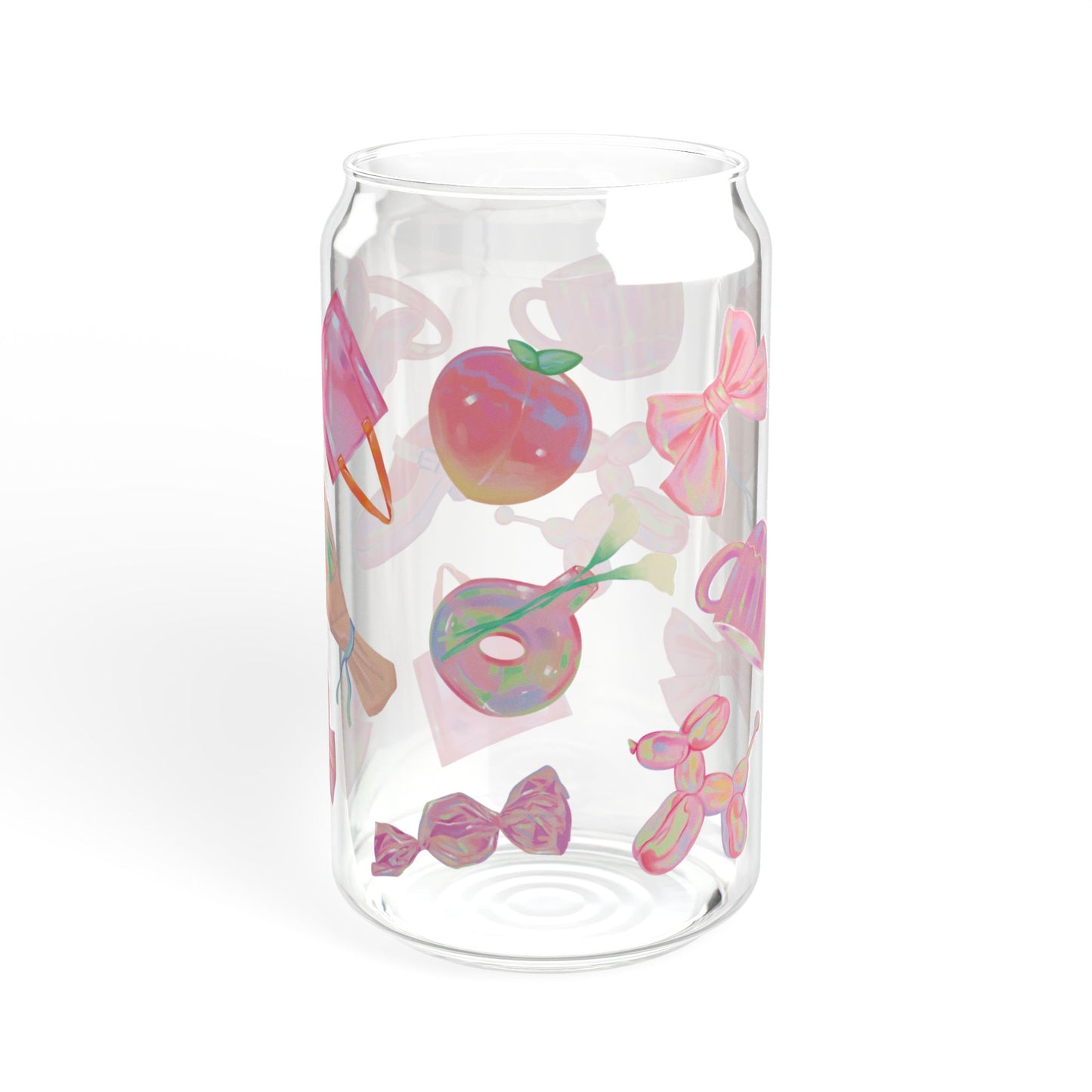 Pink Girly Glass Tumbler