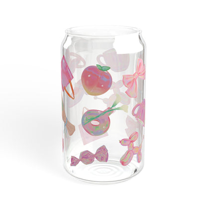 Pink Girly Glass Tumbler