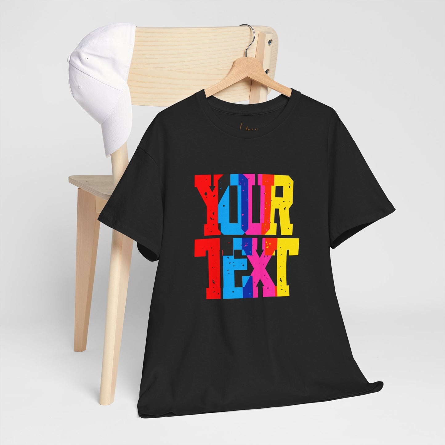 Customaizable Bold Block Lettering Unisex Heavy Cotton Tee