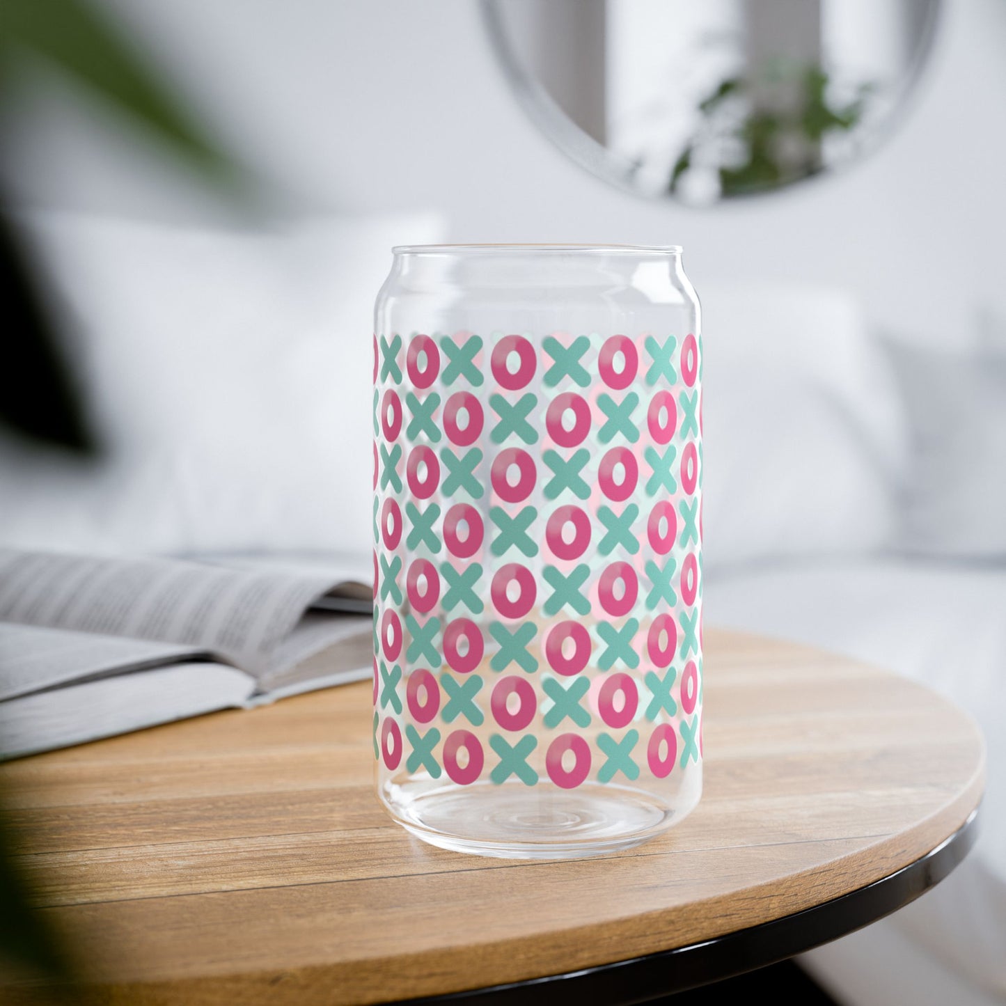 XOXO Print Glass Jar