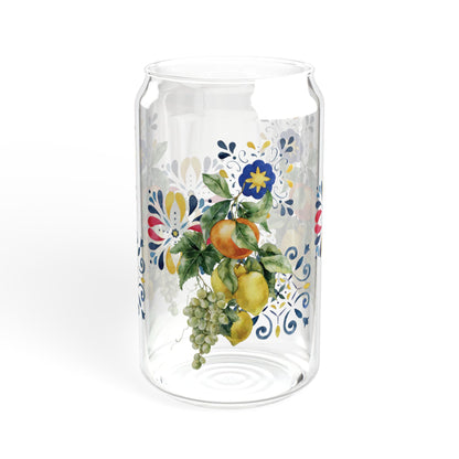 Mediterranean Fruit Glass Tumbler