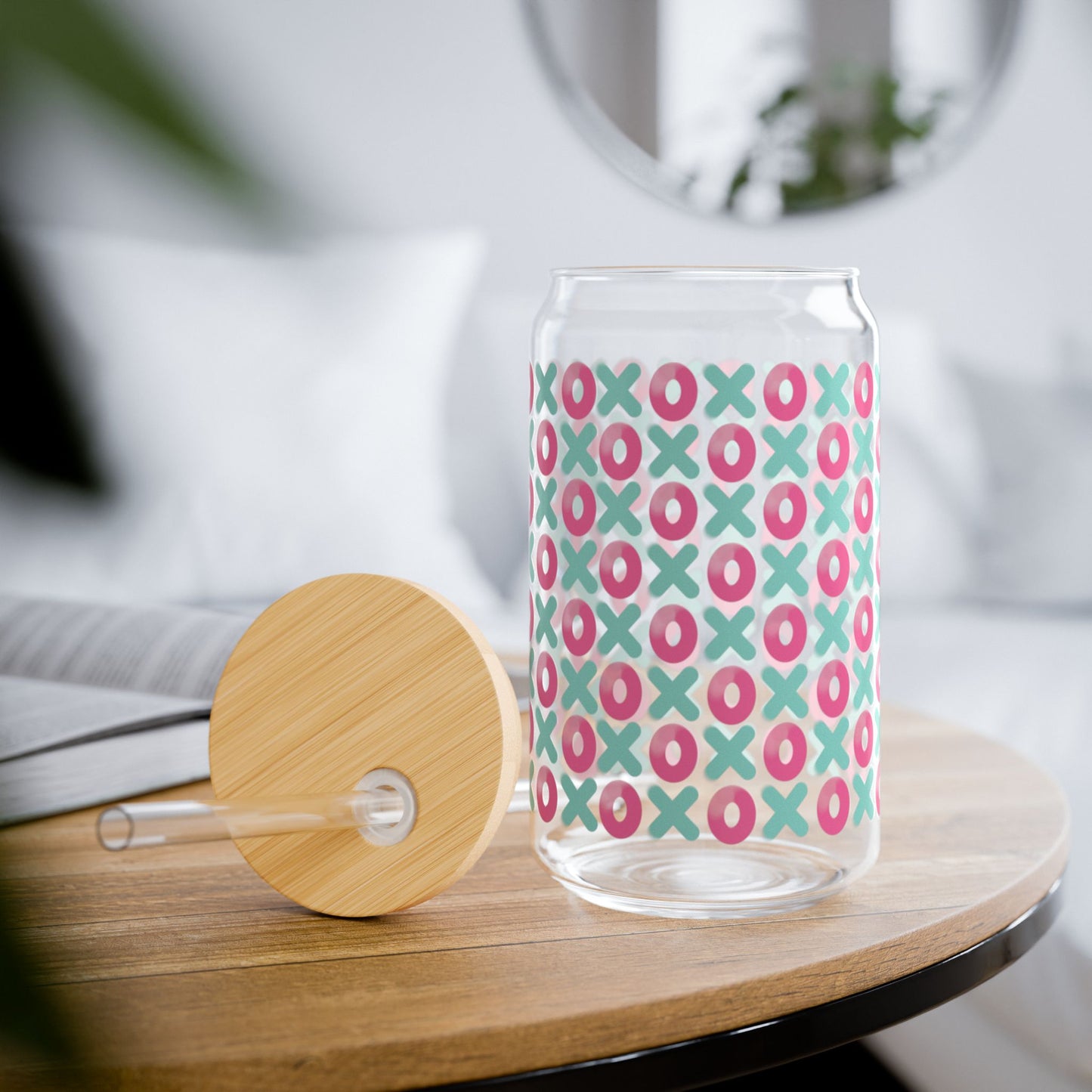 XOXO Print Glass Jar