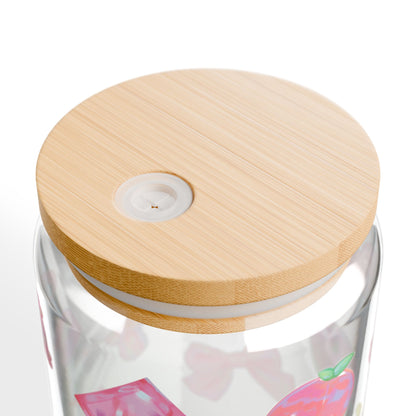 Pink Girly Glass Tumbler