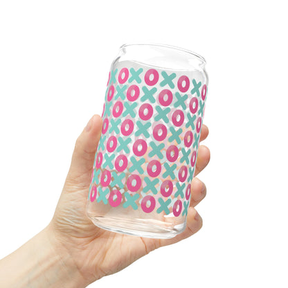 XOXO Print Glass Jar