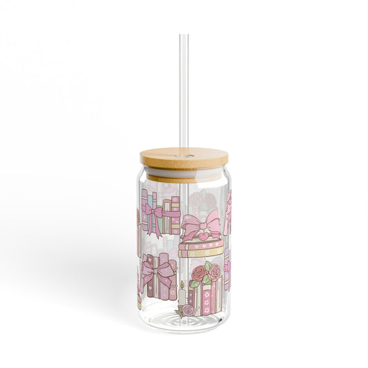 Coquette Book- Themed Glass Jar