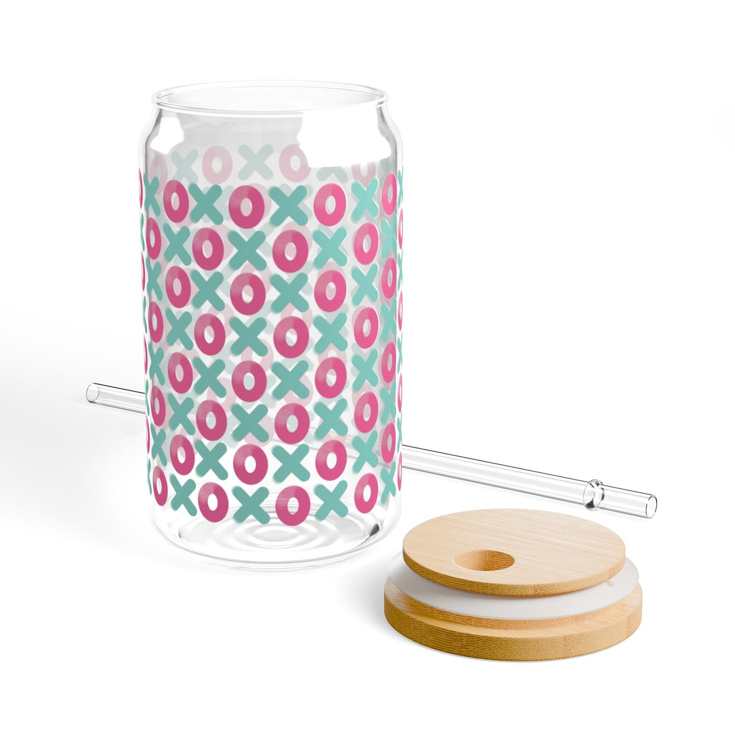 XOXO Print Glass Jar
