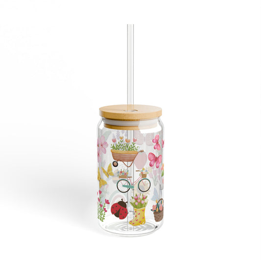 Charming Spring Glass Jar