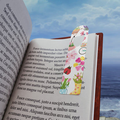 Spring Garden Aluminum Bookmark