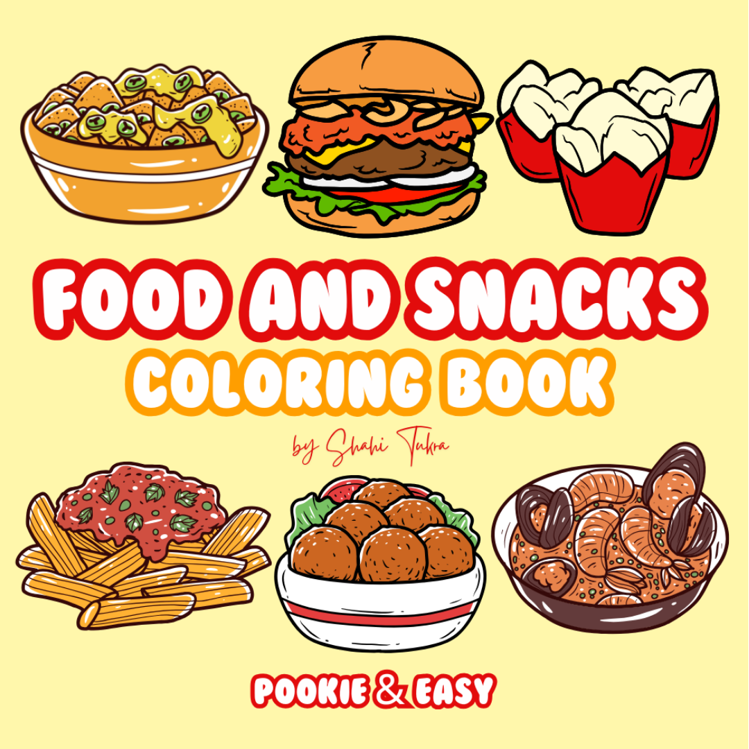 Food and Snacks Coloring Book | Digital Download