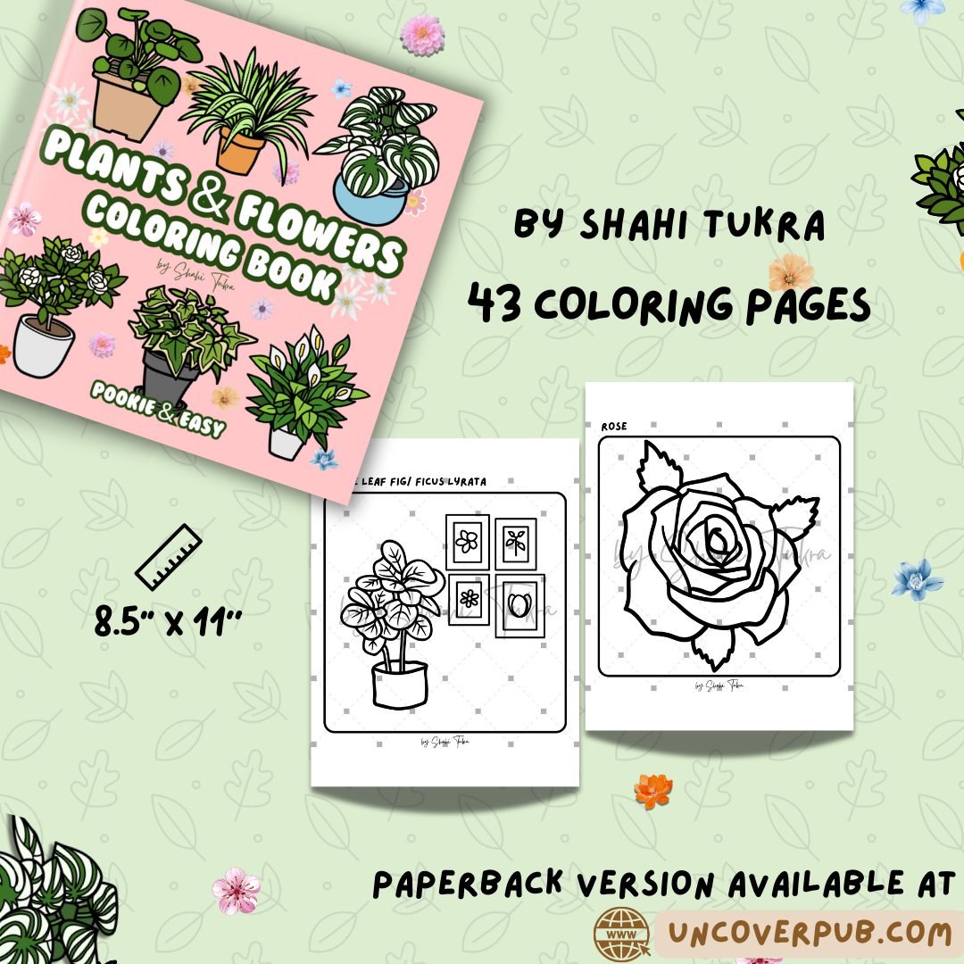 Plants and Flowers Coloring Book | Digital Download