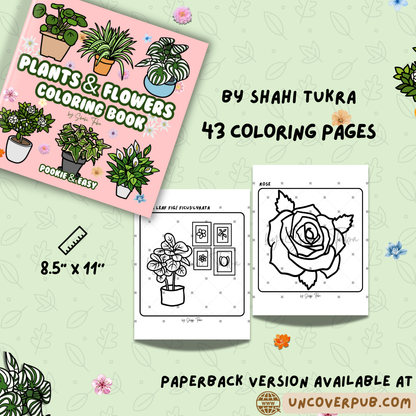 Plants and Flowers Coloring Book | Digital Download