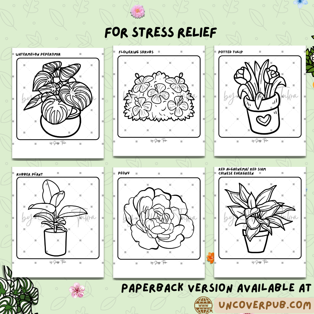 Plants and Flowers Coloring Book | Digital Download