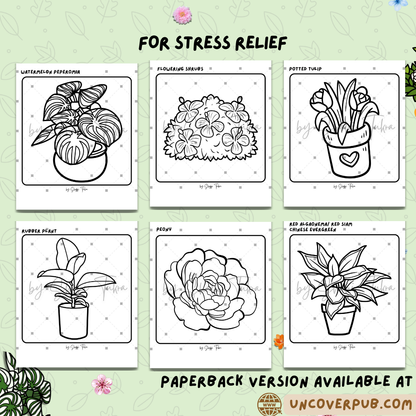 Plants and Flowers Coloring Book | Digital Download