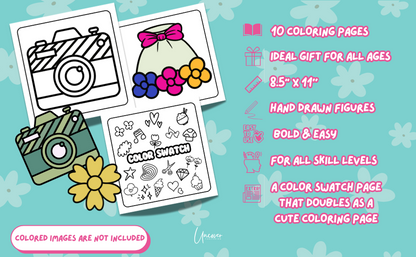 Cute and Groovy Coloring Book - Part 2 | Digital Download