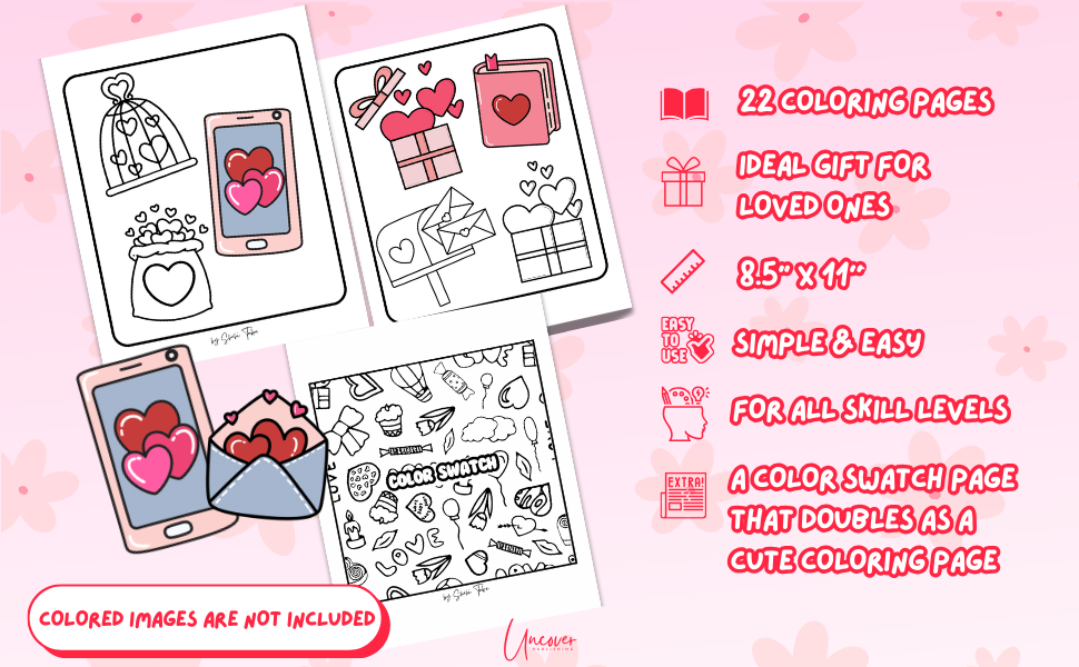 Valentine Coloring Book - Part 2 | Digital Download