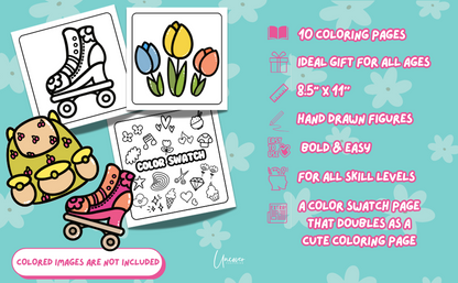 Cute and Groovy Coloring Book - Part 3 | Digital Download