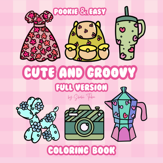 Cute and Groovy Coloring Book - Full Version | Digital Download