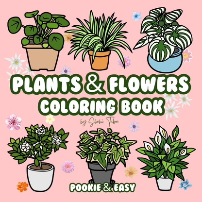 Plants and Flowers Coloring Book